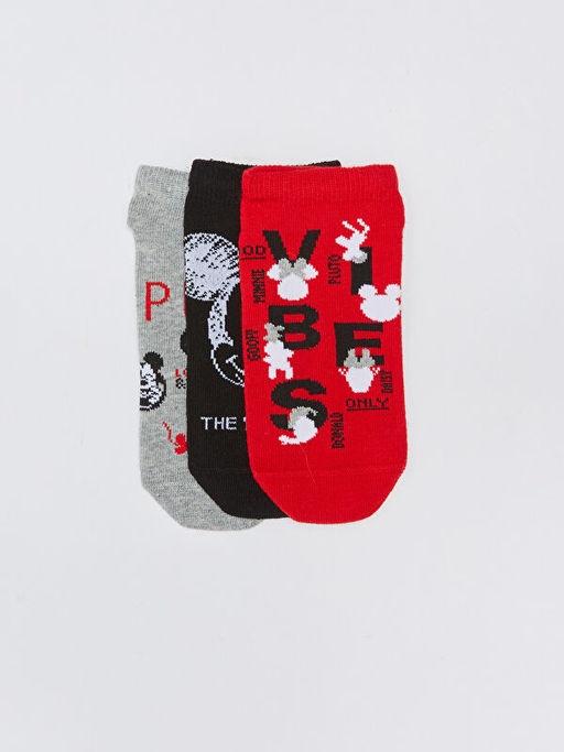 Mickey Mouse Desenli K?z ?ocuk Soket ?orap 3l? - Waikiki фото 3