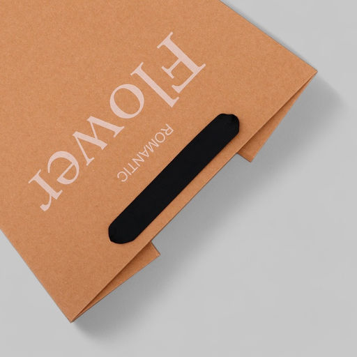 Пакет - переноска трапеция, Цветы, крафт, 25?16?30 см 250 г - UPAK LAND фото 2