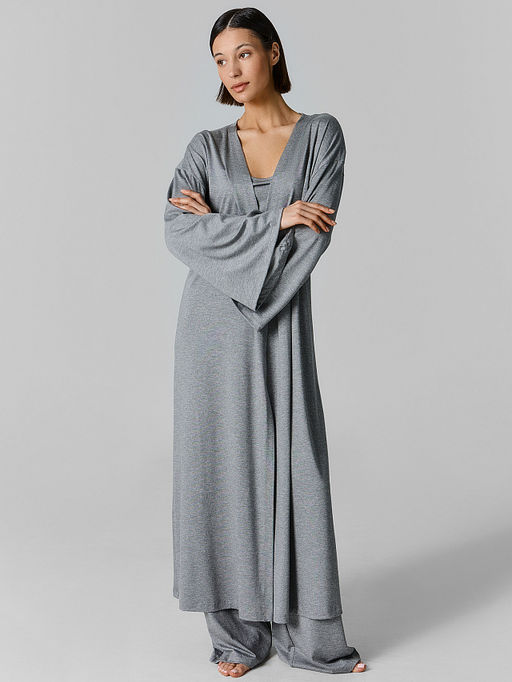 Кардиган домашний женский длинный