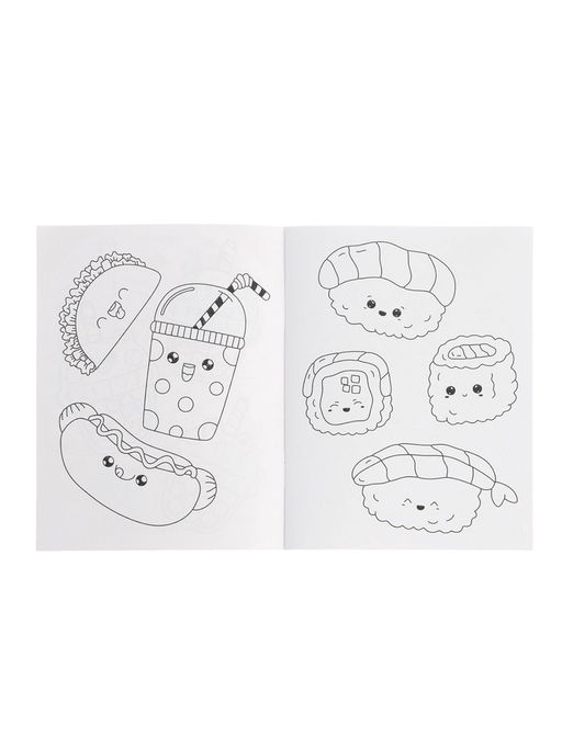 Цена за 3 шт. Раскраска «Аниме, Вкусняшки»