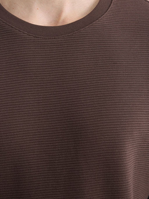 Bisiklet Yaka Uzun Kollu Fitilli Erkek Sweatshirt