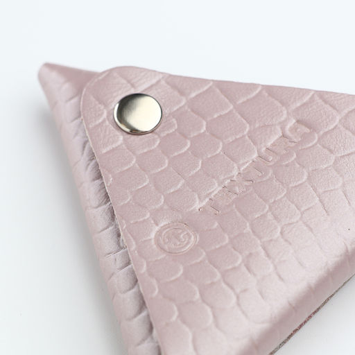 Монетница на кнопке TEXTURA, сиреневая