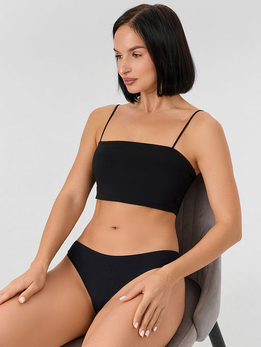 Цена за 2 штуки! Трусы бразилиана женские черные - Mark formelle фото 8