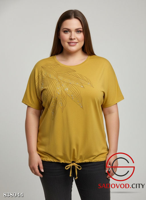 Футболка женская со стразами