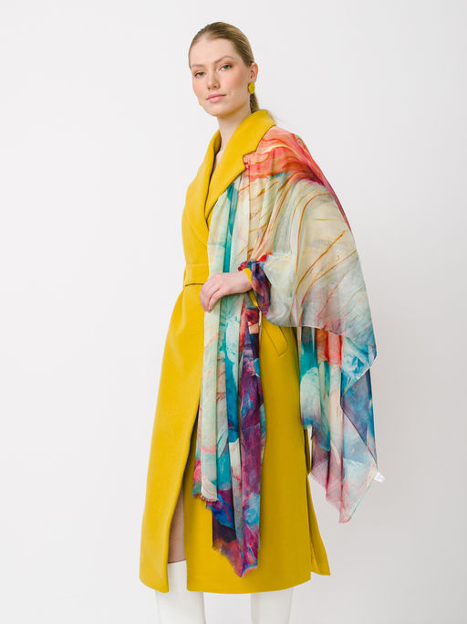 Большой мягкий очень нежный двусторонний палантин в стиле арт-деко - Tantino фото 5