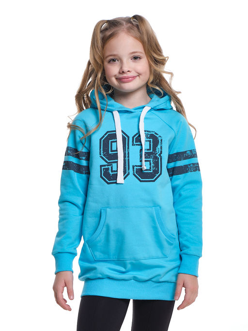 Толстовка для девочки с принтом UD 0440 голубой - Mini maxi фото 5