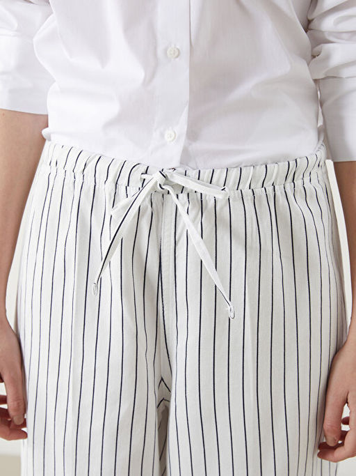 Wideleg ?izgili Kad?n Jean Pantolon