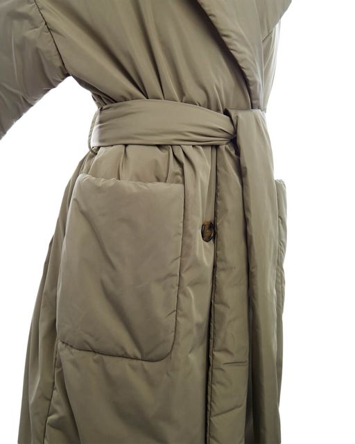 Объемное утепленное пальто запашного кроя - Incity фото 4