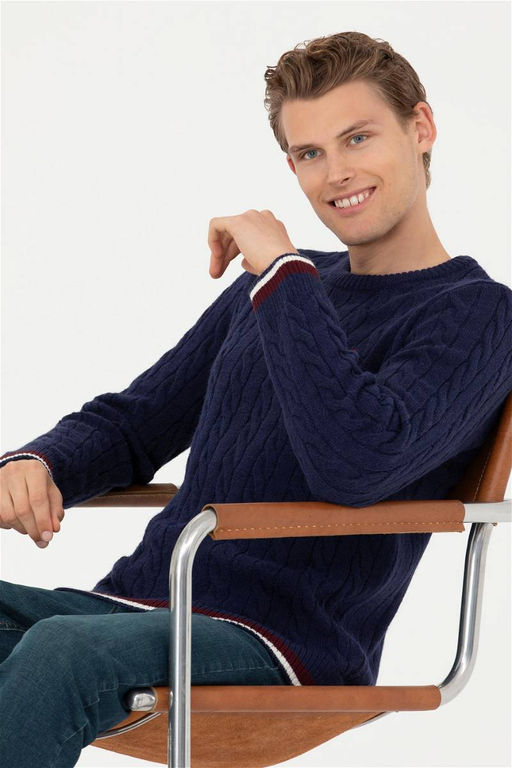 Мужской темно-синий свитер - U.s. polo assn фото 8
