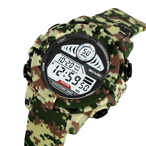 Часы наручные Skmei мужские электронные спортивные 2130green-camo