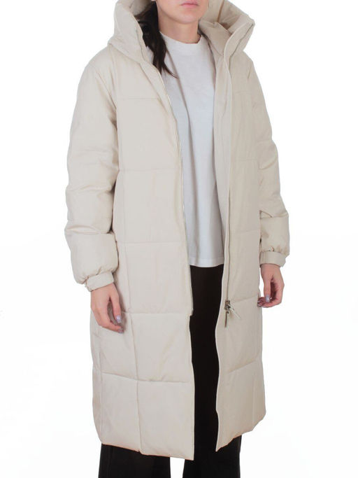 9917 LT. BEIGE Пальто зимнее женское (150 гр. холлофайбер)