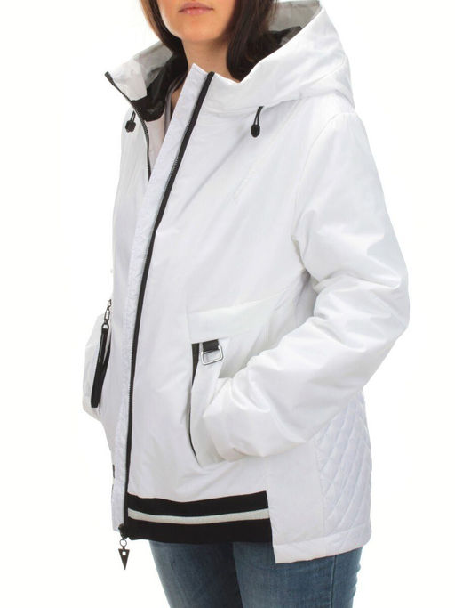 H9270 WHITE Куртка демисезонная женская (100 гр. синтепон) - Фабричный китай фото 9
