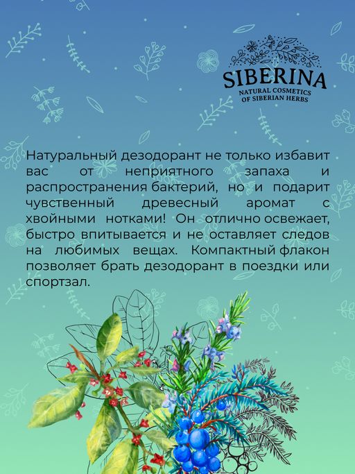 Мужской дезодорант Сандал и можжевельник с афродизиаками - Siberina фото 13