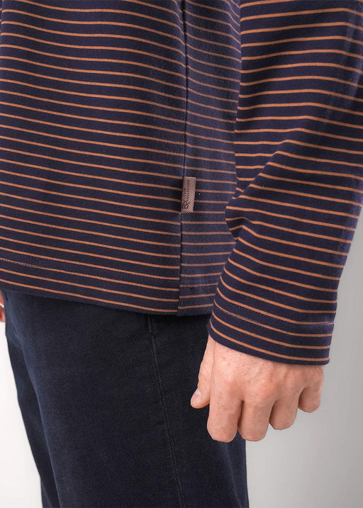 Джемпер муж. 452613/17кнт (т.синий/св.коричневый