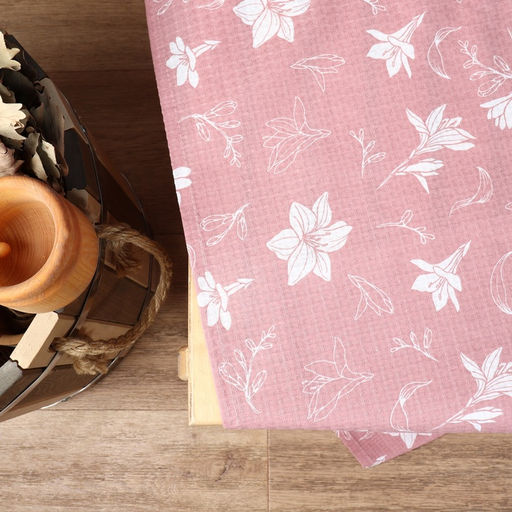 Простыня вафельная для бани «Этель. Лилия», 150×180 см, хлопок 100%, розовое