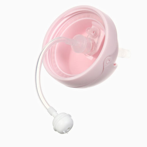Поильник - непроливайка детский Крошка Я с силиконовой трубочкой и грузиком, от 9 мес., 350 мл., с ручками, розовый