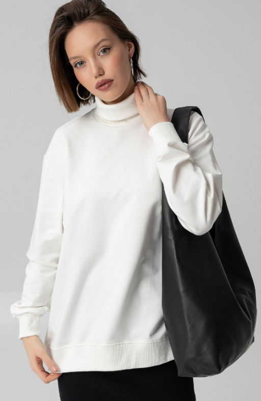 Джемпер из мягкого хлопкового футера - Solo mio фото 14