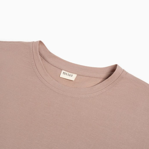 Костюм спортивный женский: футболка, шорты, MINAKU: Casual collection, размер 44, бежевый