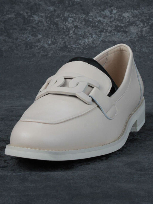 03-DJ32-1 BEIGE Лоферы женские (натуральная кожа)