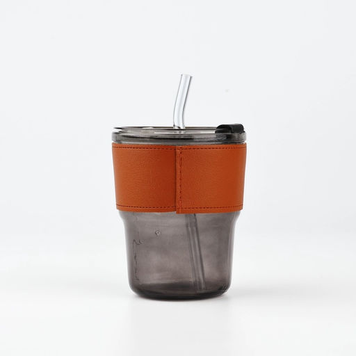 Стакан стеклянный с чехлом и трубочкой «Свобода воли», 400 мл