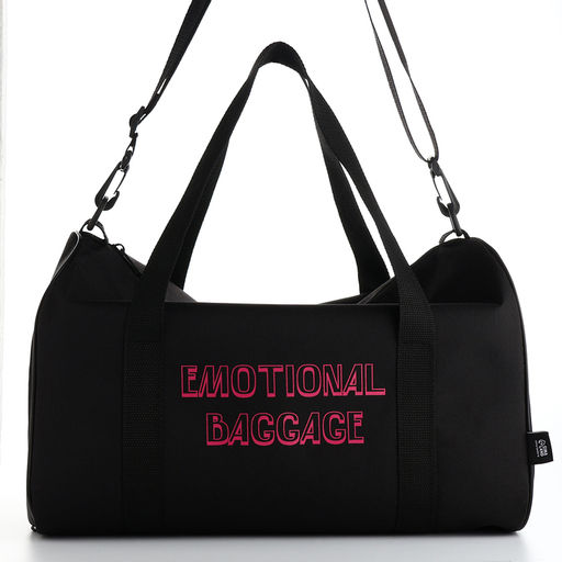 Сумка спортивная TEXTURA на молнии с подкладкой, длинный ремень, маленький размер, чёрная