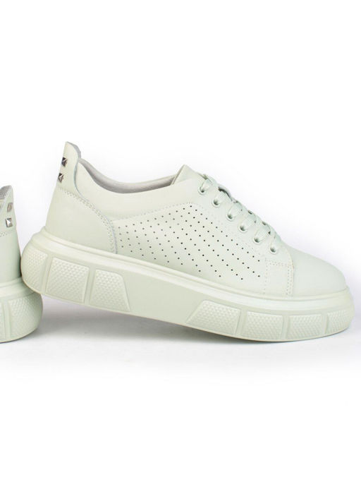 05-DXT51-5 LT. GREEN Кроссовки женские (натуральная кожа) - Фабричный китай фото 5