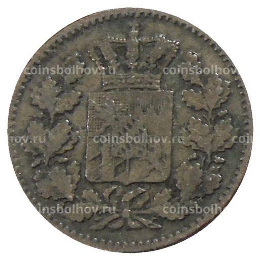 Монета 1 пфенниг 1859 года Германские государства  Бавария