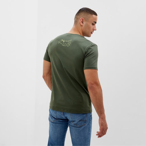 Футболка мужская MINAKU "Map" , цвет хаки, р-р 50