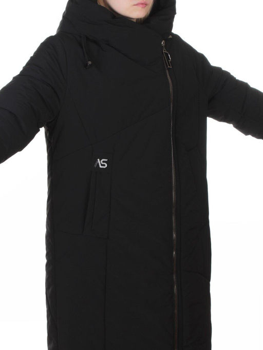 M-9102 BLACK Пальто зимнее женское (верблюжья шерсть, 120 гр. холлофайбер)