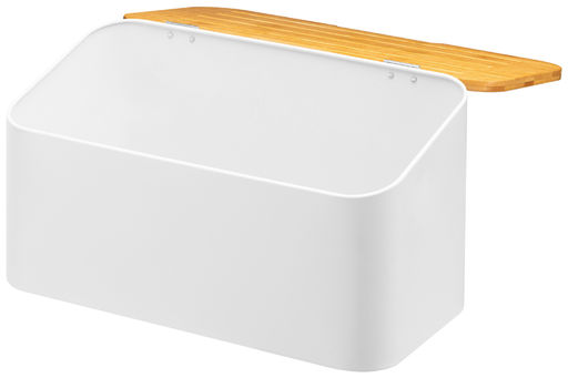 Хлебница 34*19*17 см Белая с бамбуковой крышкой-доской - Elan gallery фото 8
