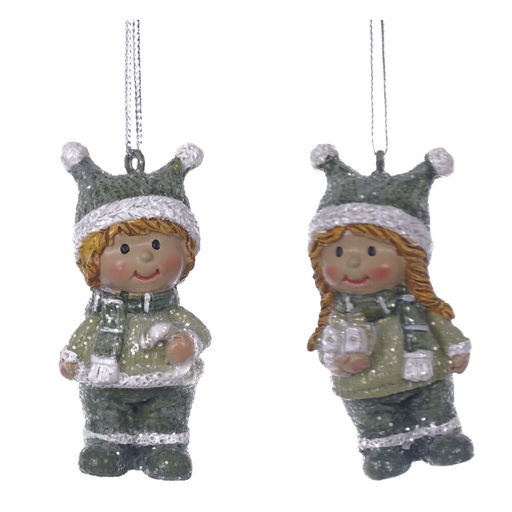 Фигурка декоративная подвесная "Дети", L3 W2,5 H6,5 см, 2в.