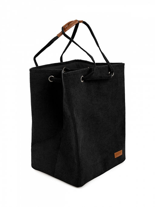 Корзина для белья 35x30x50 черный вельвет - Denastia фото 2