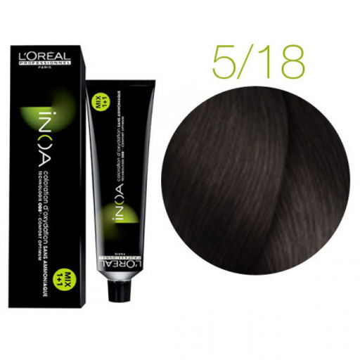 INOA 5.18 светлый шатен пепельный мокка, 60 мл - Loreal professionnel фото 2