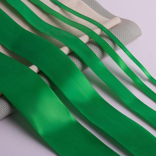 Атласная лента, набор 5 шт., 6/10/20/40/50 мм, 23±1 м, зелёная №19