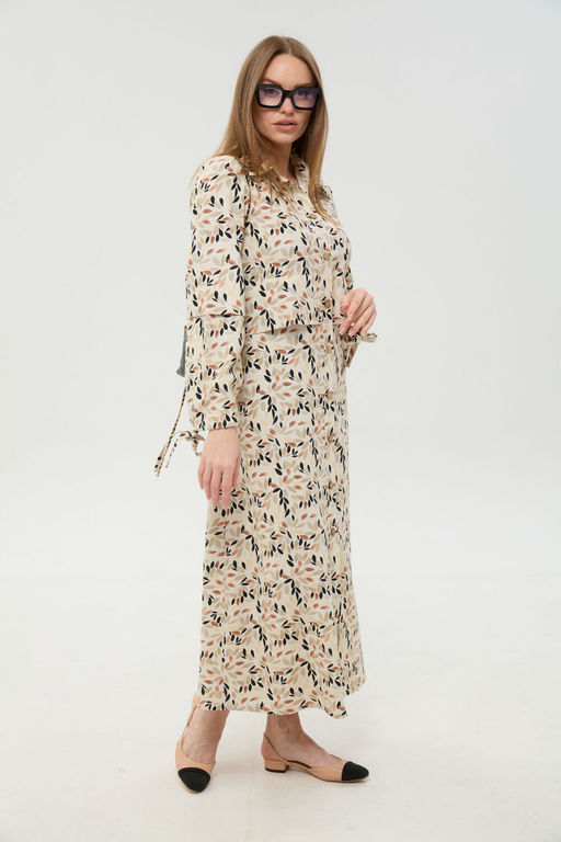 Платье NIKVA н944-11 песочный мультиколор  фото 3