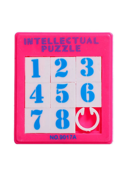 Цена за 3 шт. Головоломка - пятнашки «до 8», МИКС