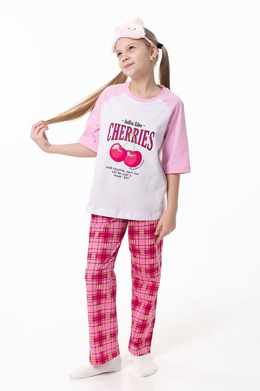 Пижама М225097Прб розовый/белый