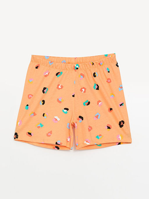 Beli Lastikli Bask?l? K?z ?ocuk Pijama ?ort - Waikiki фото 3