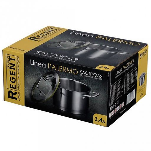 Кастрюля из нержавеющей стали Linea PALERMO 3,4л, д20см, h11см, s0,6мм, дно s15мм, трехслойное капсулированное дно, стеклянная крышка-дуршлаг с силиконовым ободком, два режима слива воды, ручка из нержавеющей стали, цветная коробка, Regent (Китай - Домашняя мода фото 10