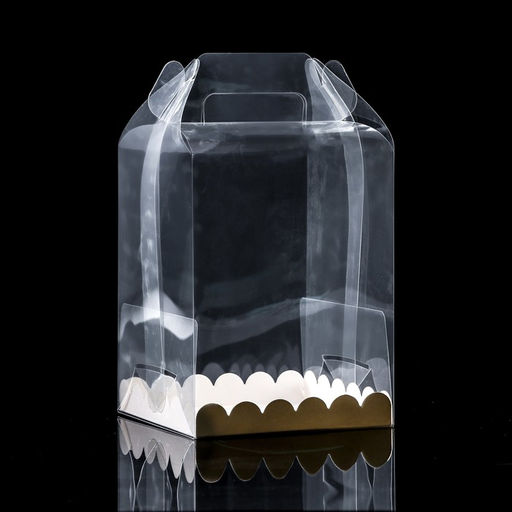 PVC Коробка для бенто - торта 14×14×18 см