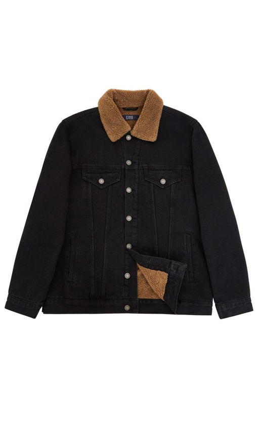 Куртка джинс утепл F021-1370-01W black - Fine joyce фото 4