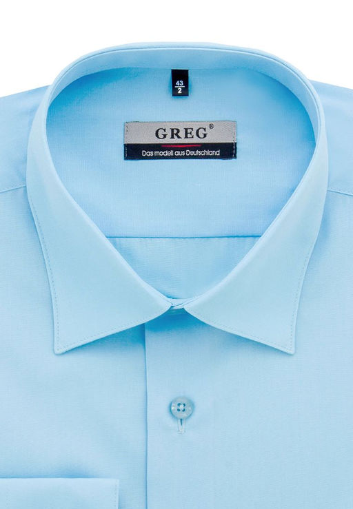 Сорочка мужская длинный рукав GREG 210/399/BL SKY/Z