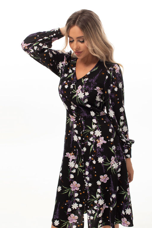 Платье Golden Valley 4951 черный фиолет  фото 3