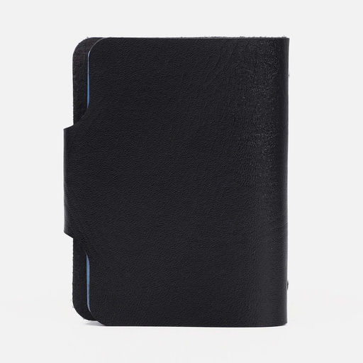 Цена за 2 шт. Визитница на кнопке, 12 карт, однотонная, чёрная