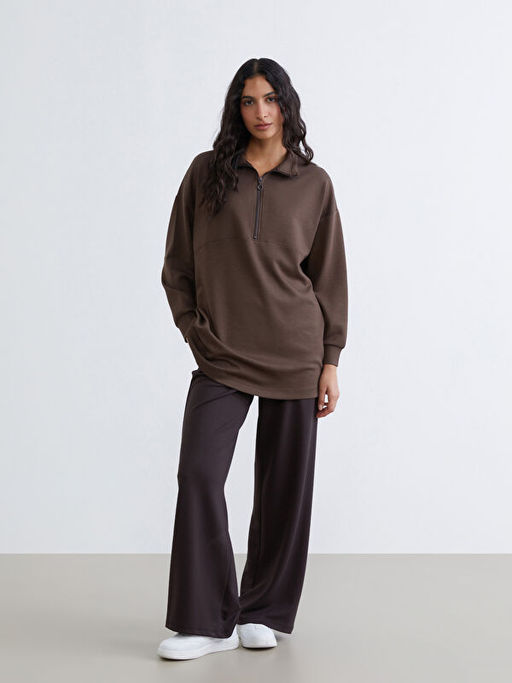 Dik Yaka Kad?n Sweatshirt Tunik