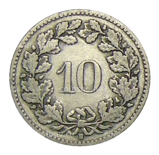 10 раппенов 1907 года Швейцария