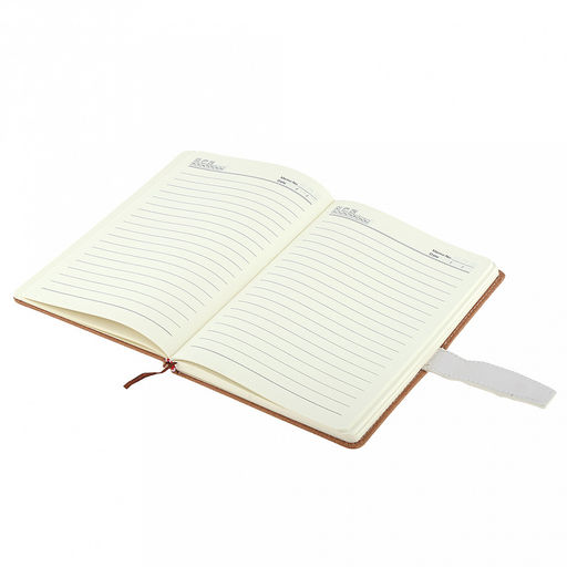 Ежедневник недатированный 14,2х21см Одуванчик 112 листов в линейку, сшитый внутренний блок, с закладкой, обложка ПВХ, отделочная строчка, тиснение золотом, цвет коричневый, матовый, застежка на магните (Китай) - Домашняя мода фото 3