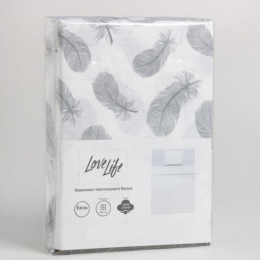 Постельное бельё LoveLife 1.5 сп Легкость 147*210,150*215,50*70-1 шт,100% хлопок,бязь 120г/м2  фото 5
