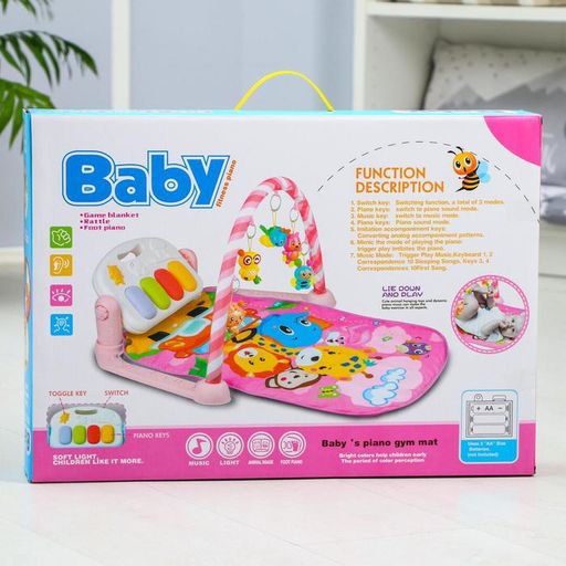 Развивающий коврик Жирафик, с пианино, розовый - Simaland фото 7