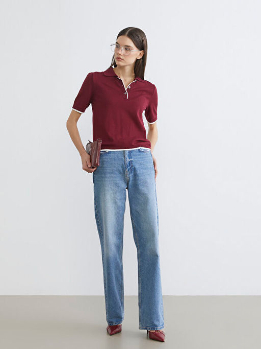 Straight Fit Kad?n Jean Pantolon